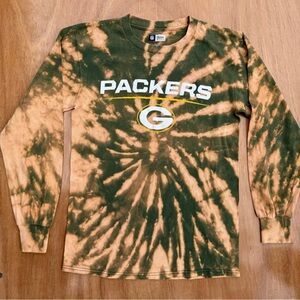 Vintage Tie-Dyed Green Bay Packers Long Sleeve